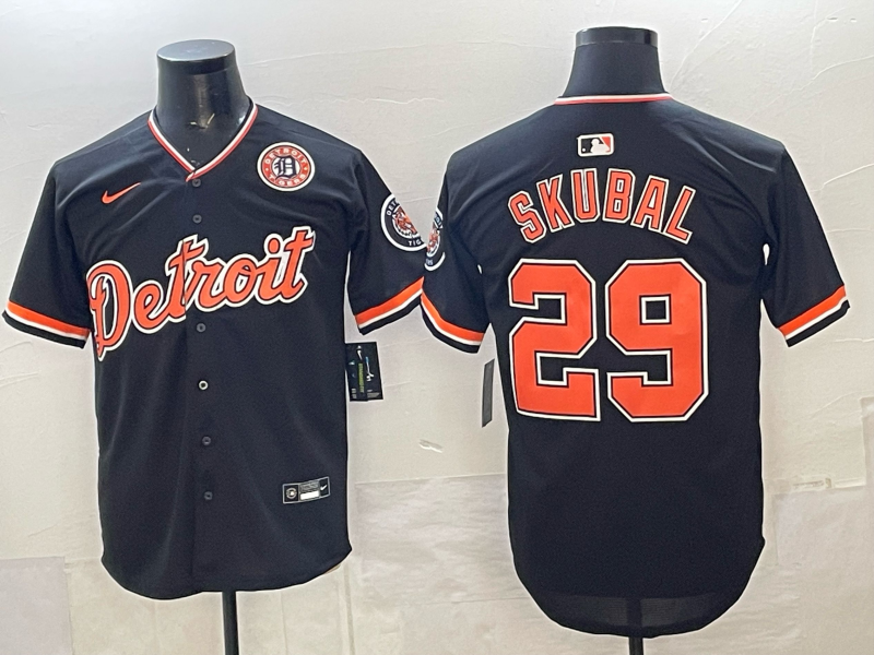 Men Detroit Tigers #29 Skubal black Game Nike MLB Jersey 2026003->->MLB Jersey